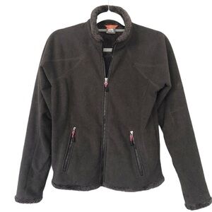 Nike ACG Fleece Thermal Sherpa Jacket Full Zip Faux Fur Lined Gray Pink Small